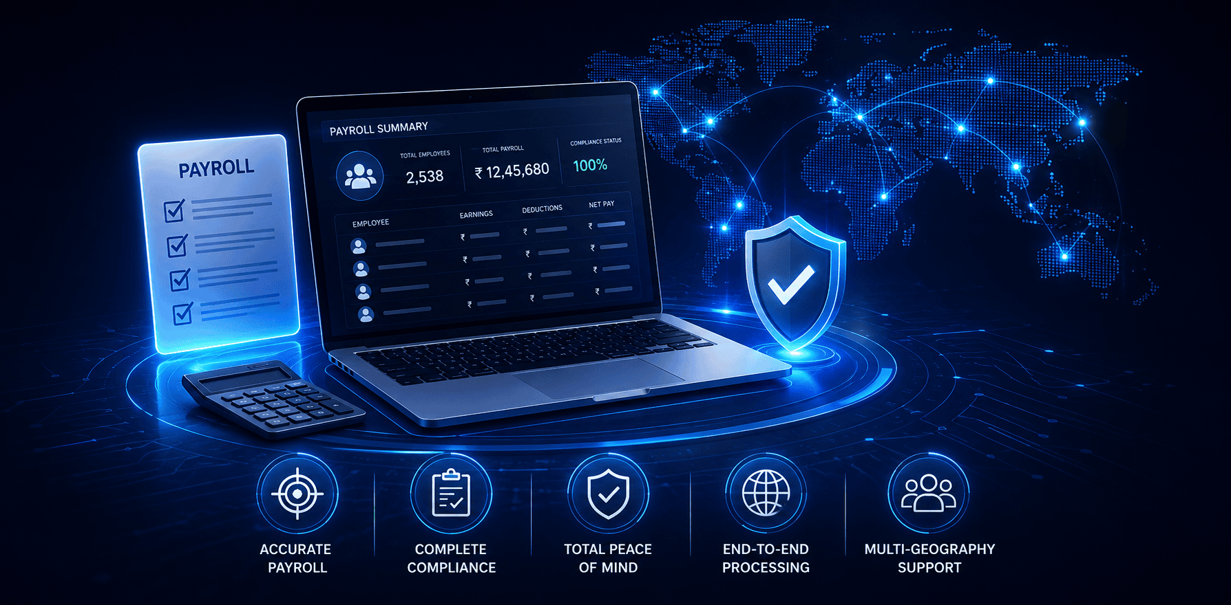 Accurate payroll. Complete compliance. Total peace of mind. visual